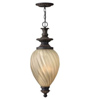 Montreal 3 Light Outdoor Pendants/Chandeliers in Aged Iron 1732AI