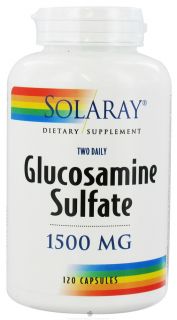 Solaray   Glucosamine Sulfate Two Daily 1500 mg.   120 Capsules