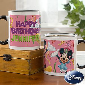 Personalized Disney Coffee Mugs   Mickey Mouse & Minnie Mouse Birthday Mug