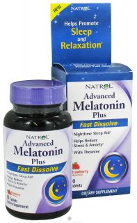 Natrol   Advanced Melatonin Plus Fast Dissolve Strawberry 6 mg.   60 Tablets