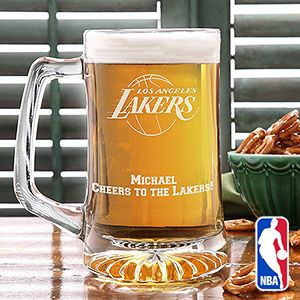 Personalized Beer Mugs   NBA Basketball Team Logos
