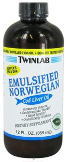 Twinlab   Emulsified Norwegian Cod Liver Oil Mint   12 oz.