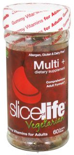 Hero Nutritional Products   Slice of Life Vegetarian Multi+ Gummy Vitamins for Adults   60 Gummies