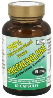 Only Natural   Pregnenolone Antioxidant Enriched 15 mg.   60 Capsules