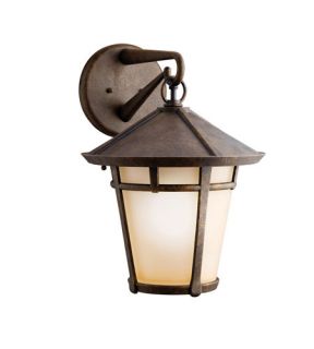 Melbern 1 Light Outdoor Wall Lights in Aged Bronze 9054AGZ