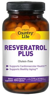 Country Life   Resveratrol Plus   60 Vegetarian Capsules