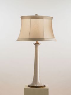 Opportunity 1 Light Table Lamps in White Crackle/Brass 6475