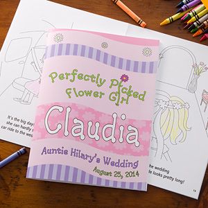 Personalized Flower Girl Coloring Book