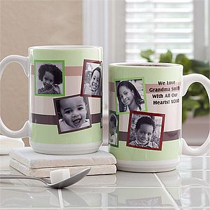 Personalized Photo Collage 15 oz. Coffee Mugs