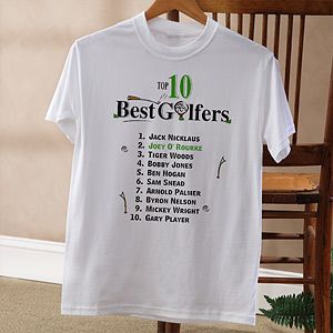 Personalized Top Ten Golfers Custom T Shirt