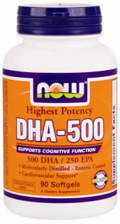 NOW Foods   Highest Potency DHA 500   90 Softgels