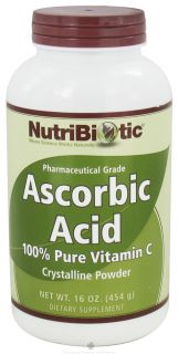 Nutribiotic   Ascorbic Acid Crystalline Powder 100% Pure Vitamin C 2500 mg.   16 oz.