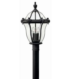 San Clemente 3 Light Post Lights & Accessories in Museum Black 2441MB