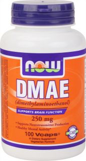 NOW Foods   DMAE 250 mg.   100 Vegetarian Capsules