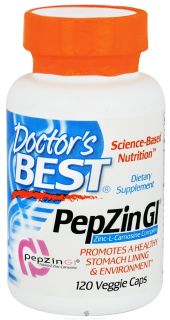 Doctors Best   PepZin GI with Zinc L Carnosine Complex 37.5 mg.   120 Vegetarian Capsules