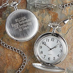 Personalized Retirement Gift Pocket Watch