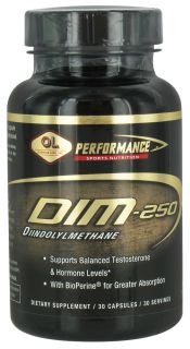Olympian Labs   Performance DIM Diindolylmethane 250 mg.   30 Vegetarian Capsules