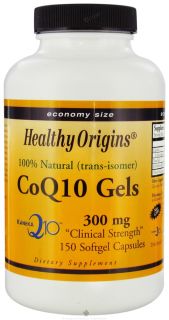Healthy Origins   CoQ10 Kaneka Q10 Gels 300 mg.   150 Softgels