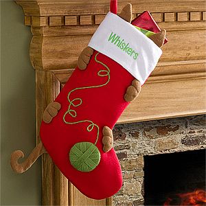 Personalized Cat Christmas Stockings   Love My Kitty