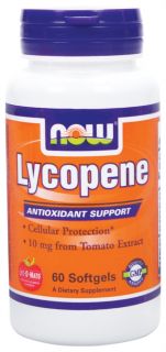 NOW Foods   Lycopene 10 mg.   60 Softgels