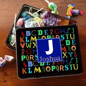 Personalized Kids Gift Tin   Alphabet Fun