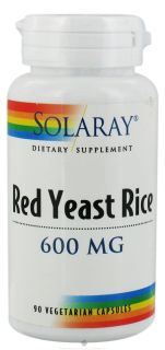Solaray   Red Yeast Rice 600 mg.   90 Vegetarian Capsules
