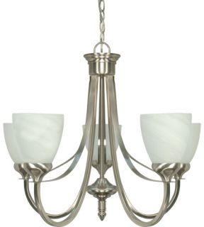 Triumph 5 Light Chandeliers in Brushed Nickel 60/460