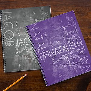Personalized School Notebooks   Hidden Name