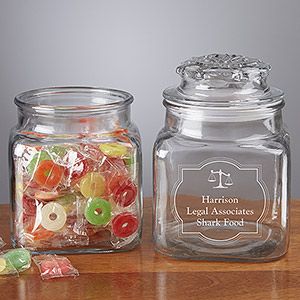 Personalized Treat Jars   Law Office