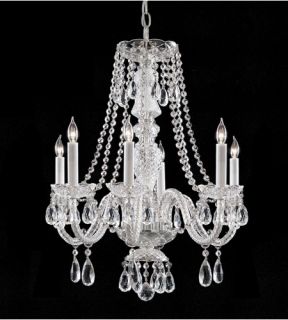 Traditional Crystal 6 Light Chandeliers in Polished Chrome 5046 CH CL SAQ