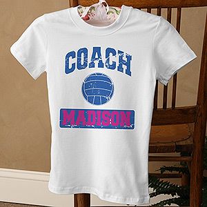 Personalized Sports Coach Ladies White T Shirt   15 Sports