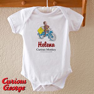 Personalized Curious George Baby Bodysuits