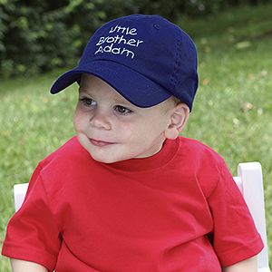Brother Personalized Blue Baseball Hat for Boys