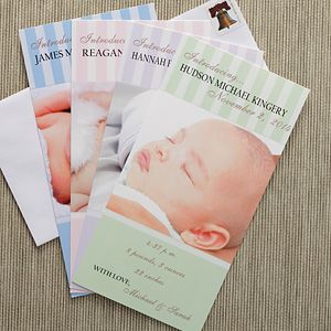 Photo Personalized Birth Announcements   Introducing Baby