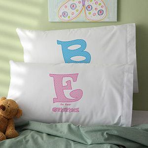 Personalized Kids Pillowcases   Alphabet Name
