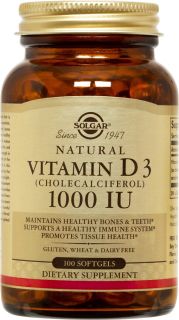 Solgar   Vitamin D3 Cholecalciferol 1000 IU   100 Softgels