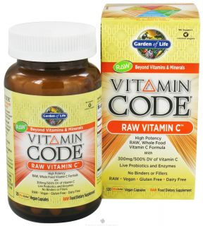 Garden of Life   Vitamin Code Raw Vitamin C   120 Vegetarian Capsules