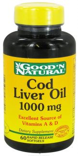Good N Natural   Cod Liver Oil 1000 mg.   60 Softgels