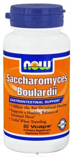NOW Foods   Saccharomyces Boulardii   60 Vegetarian Capsules