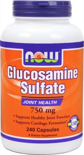 NOW Foods   Glucosamine Sulfate (Superior Joint Support) 750 mg.   240 Capsules