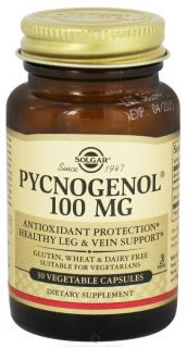 Solgar   Pycnogenol 100 mg.   30 Vegetarian Capsules