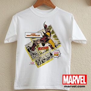 Personalized Marvel Comics Superhero T Shirts for Kids   Wolverine, Hulk, Iron