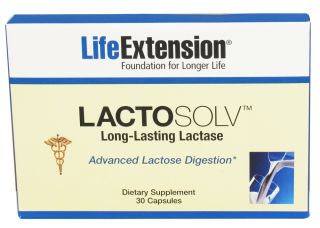 Life Extension   LactoSolv Long Lasting Lactase   30 Capsules