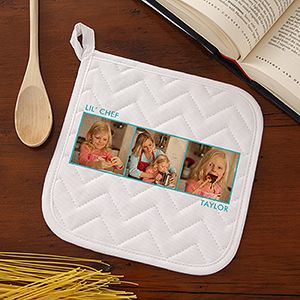 Personalized Kids Photo Potholders   Three Photos   Picture Perfect