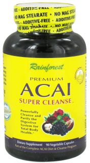 Rainforest   Premium Acai Super Cleanse   90 Vegetarian Capsules