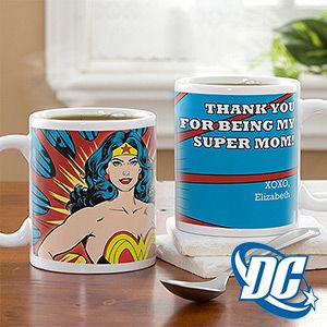 Mothers Day Gifts    Personalized Wonder Woman Coffee Mug   DC Comics
