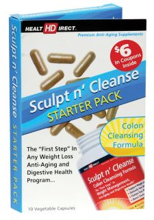 Health Direct   Sculpt n Cleanse Starter Pack Colon Cleansing Formula   10 Capsules