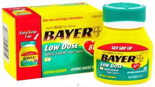 Bayer Healthcare   Bayer Low Dose Safety Coated Aspirin 81 mg.   120 Enteric Coated Tablets