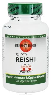 Mushroom Wisdom   Super Reishi with Maitake D Fraction   120 Caplets Formerly Maitake Products