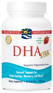 Nordic Naturals   DHA Xtra Strawberry 1000 mg.   60 Softgels